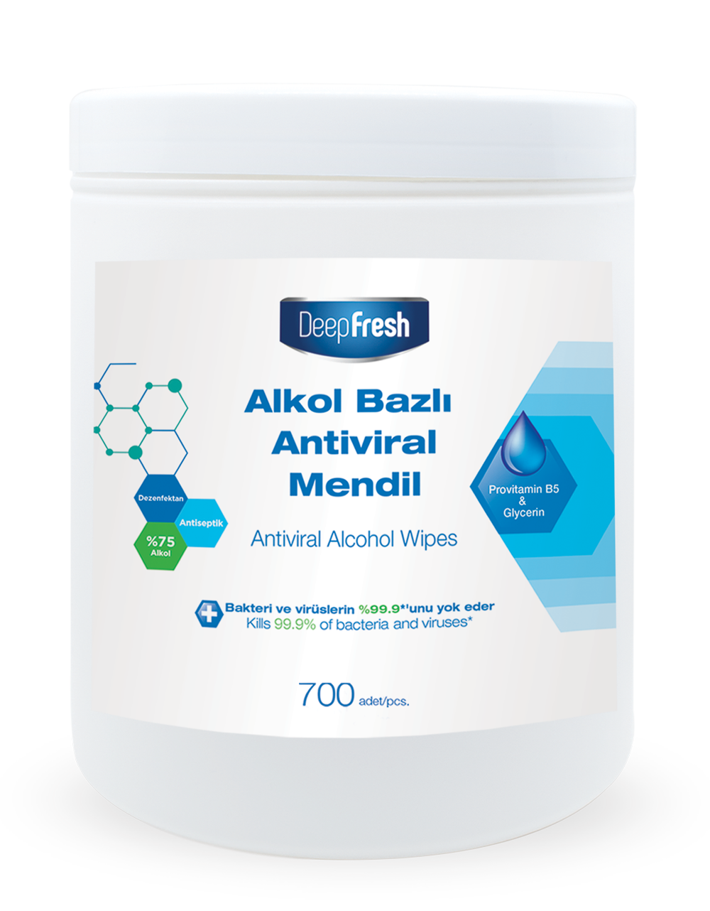 700 Pcs Canister Antiviral Alcohol Wipes